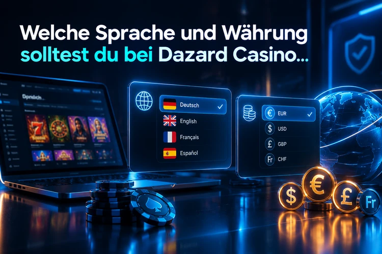 Welche Sprache und Währung solltest du bei Dazard Casino prüfen?