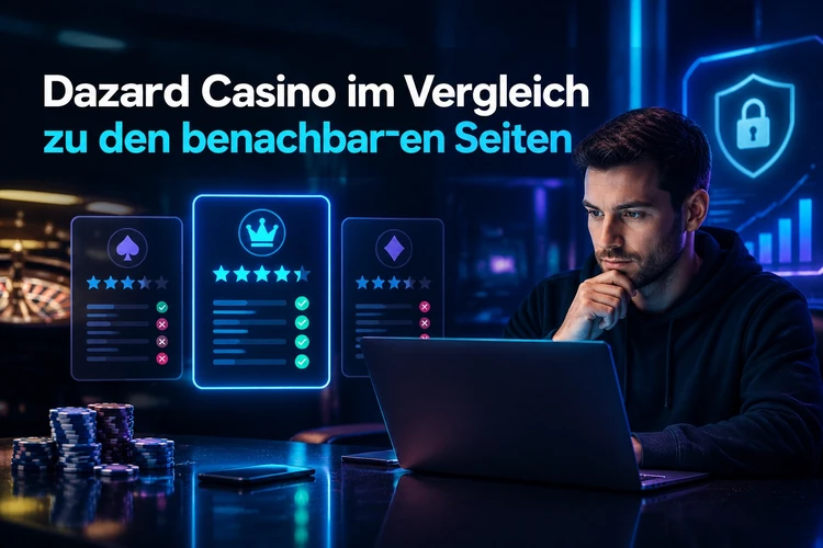 Dazard Casino im Vergleich zu den benachbarten Seiten