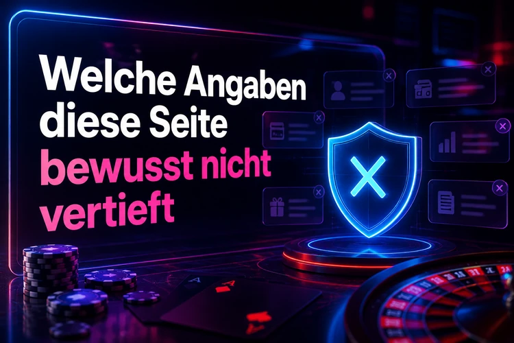 Welche Angaben diese Seite bewusst nicht vertieft